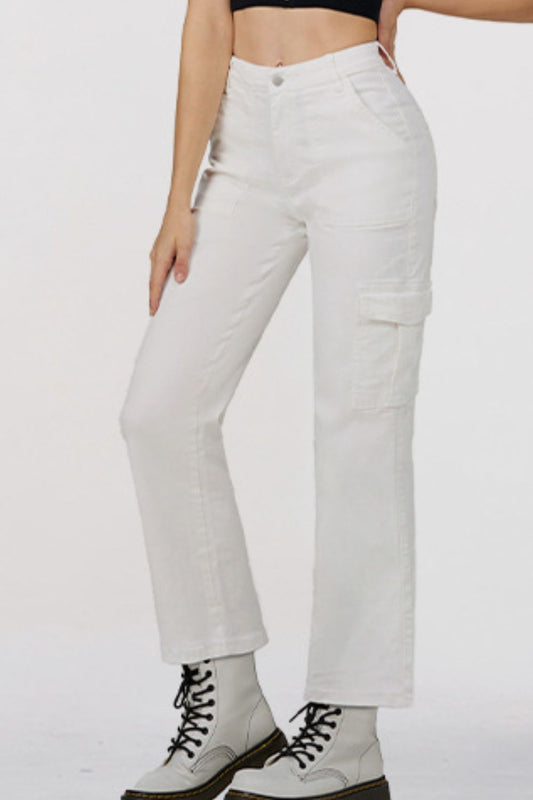 Straight Leg Jeans with Pockets