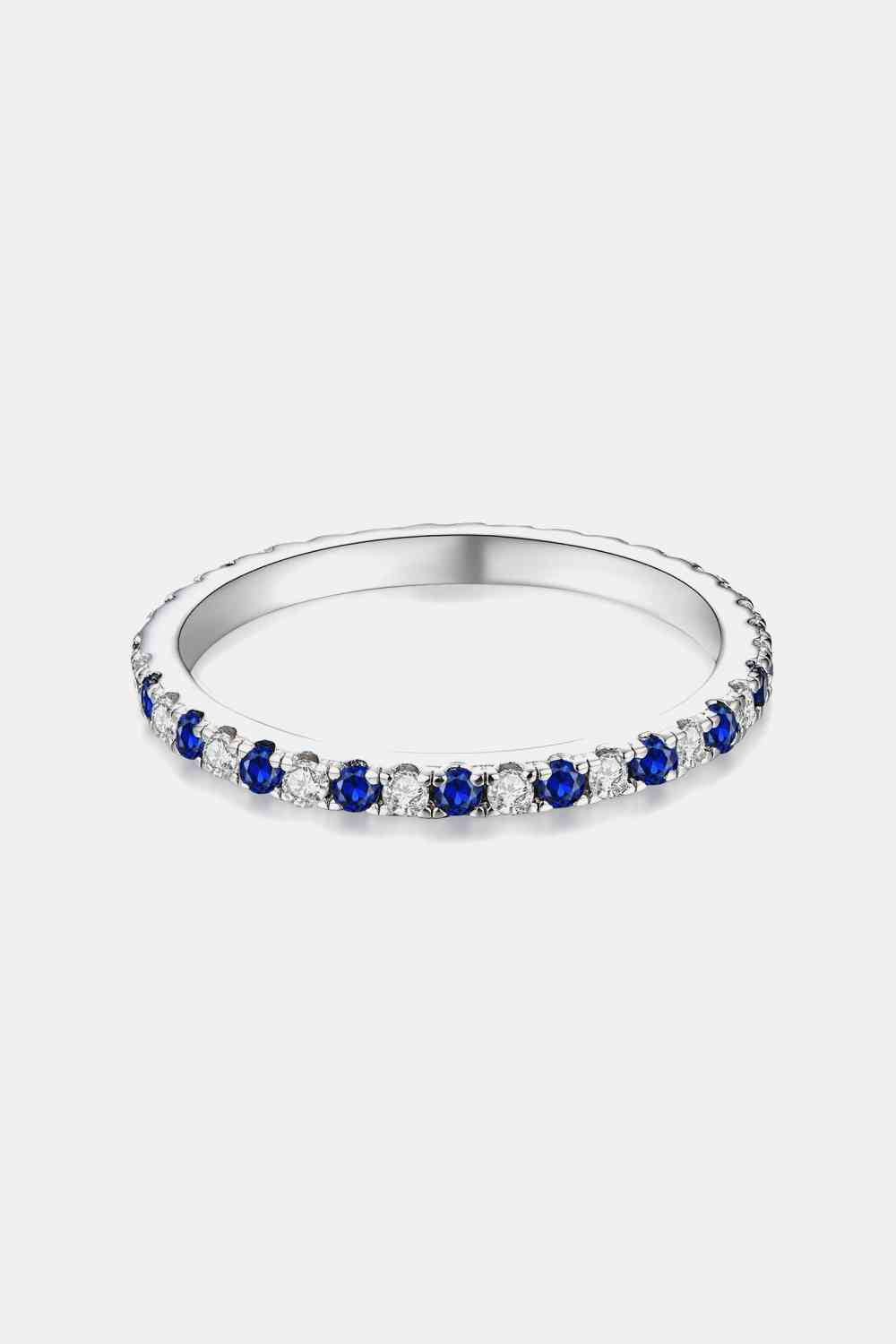 Moissanite Lab-Grown Sapphire Rings