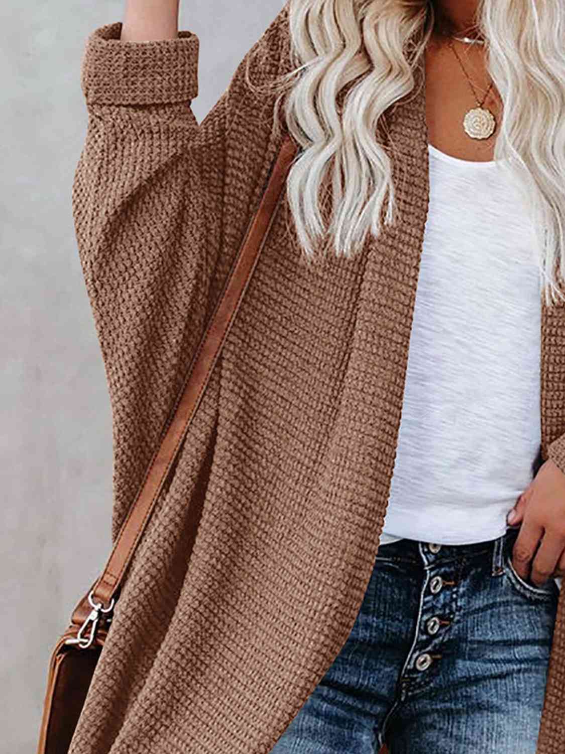 Open Front Long Sleeve Cardigan