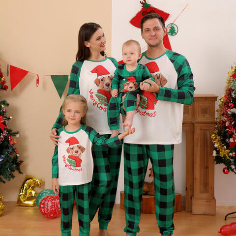 Baby MERRY CHRISTMAS Graphic Plaid Jumpsuit