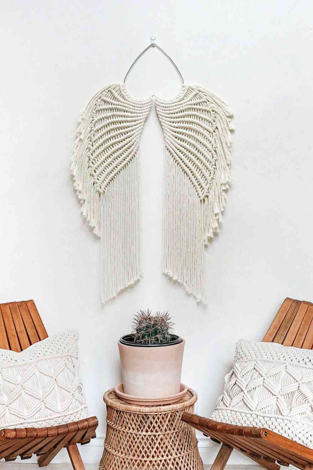 Macrame Angel Wings Wall Hanging