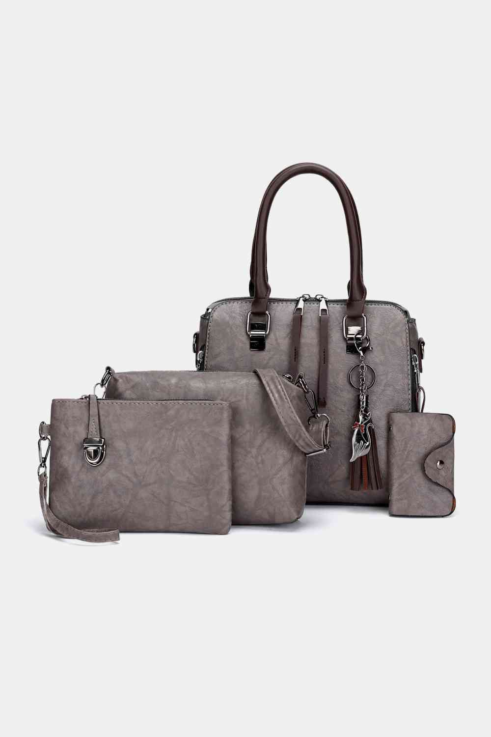 4-Piece PU Leather Bag Set